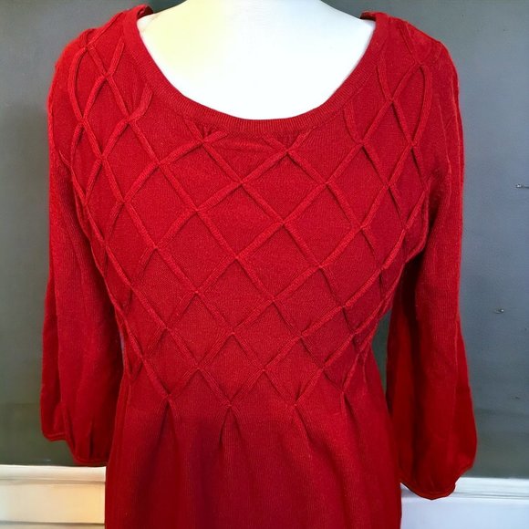 Alyx Red Rust Sweater Dress with X detail stitching size L - Picture 3 of 6